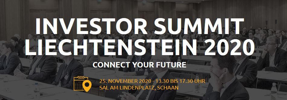 Header der Veranstaltung Investor Summit Liechtenstein 2020